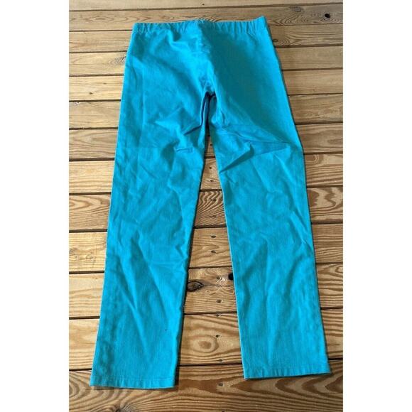 Soft Surroundings Elastic Waist Snap Leg Pants Size Medium Women’s Light Blue - Picture 2 of 9